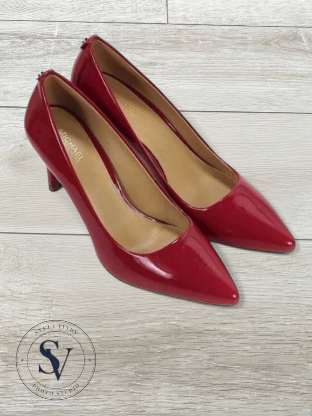 MICHAEL Michael Kors Dorothy Flex Patent Pump Brandy Red Size 7.5